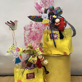 BOLSA FLORES AMARILLA