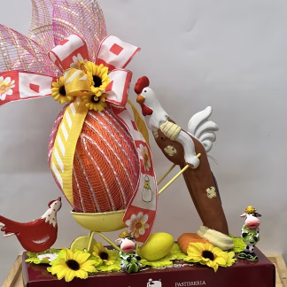 GALLO CON CARRETILLA